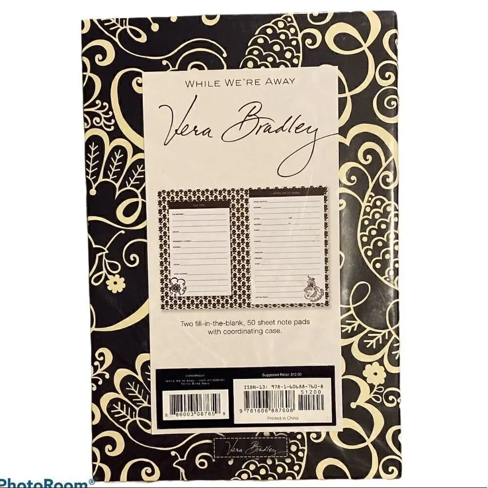 Vera Bradley TWIRLY BIRDS NAVY Babysitter Book
